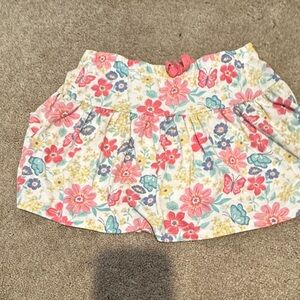 Isaac Mizrahi Floral Baby Shorts with Red and Blue Accents